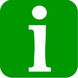861 info sign green