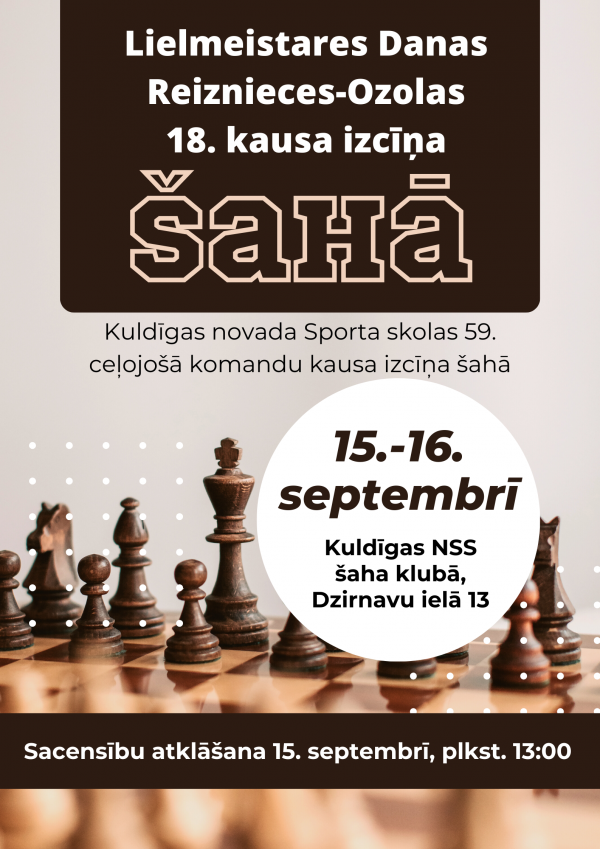Brown and Gray Modern Chess Sport Tournament Poster